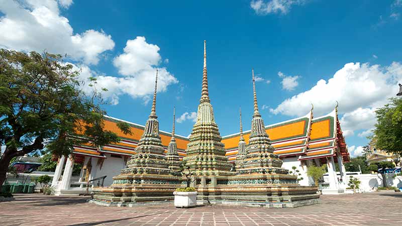 An ancient temple, one of the many places to visit in Bangkok